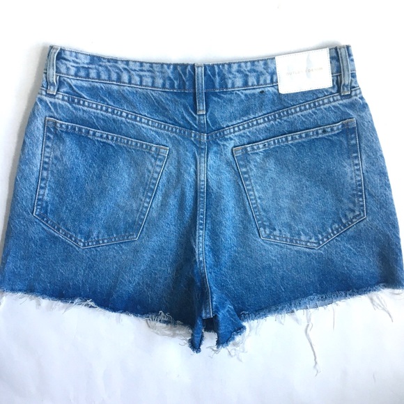 OUTLAND DENIM Annie High Rise Relaxed Former Blue Denim Jean Short Size 31 - Picture 3 of 17